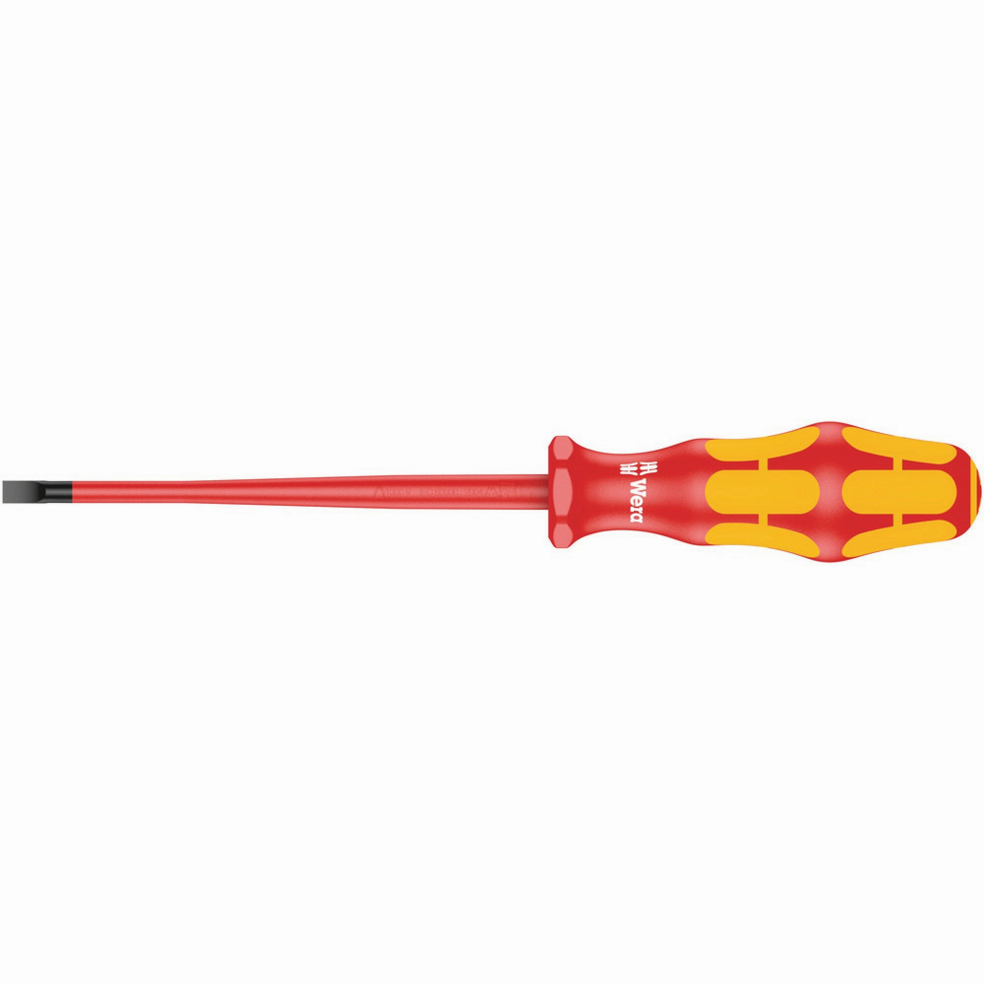 Wera 160 iS VDE Insulated screwdriver with reduced blade diameter for slotted screws, 0.6 x 3.5 x 100 mm