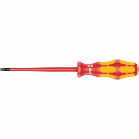 Wera 160 iS VDE Insulated screwdriver with reduced blade diameter for slotted screws, 0.6 x 3.5 x 100 mm