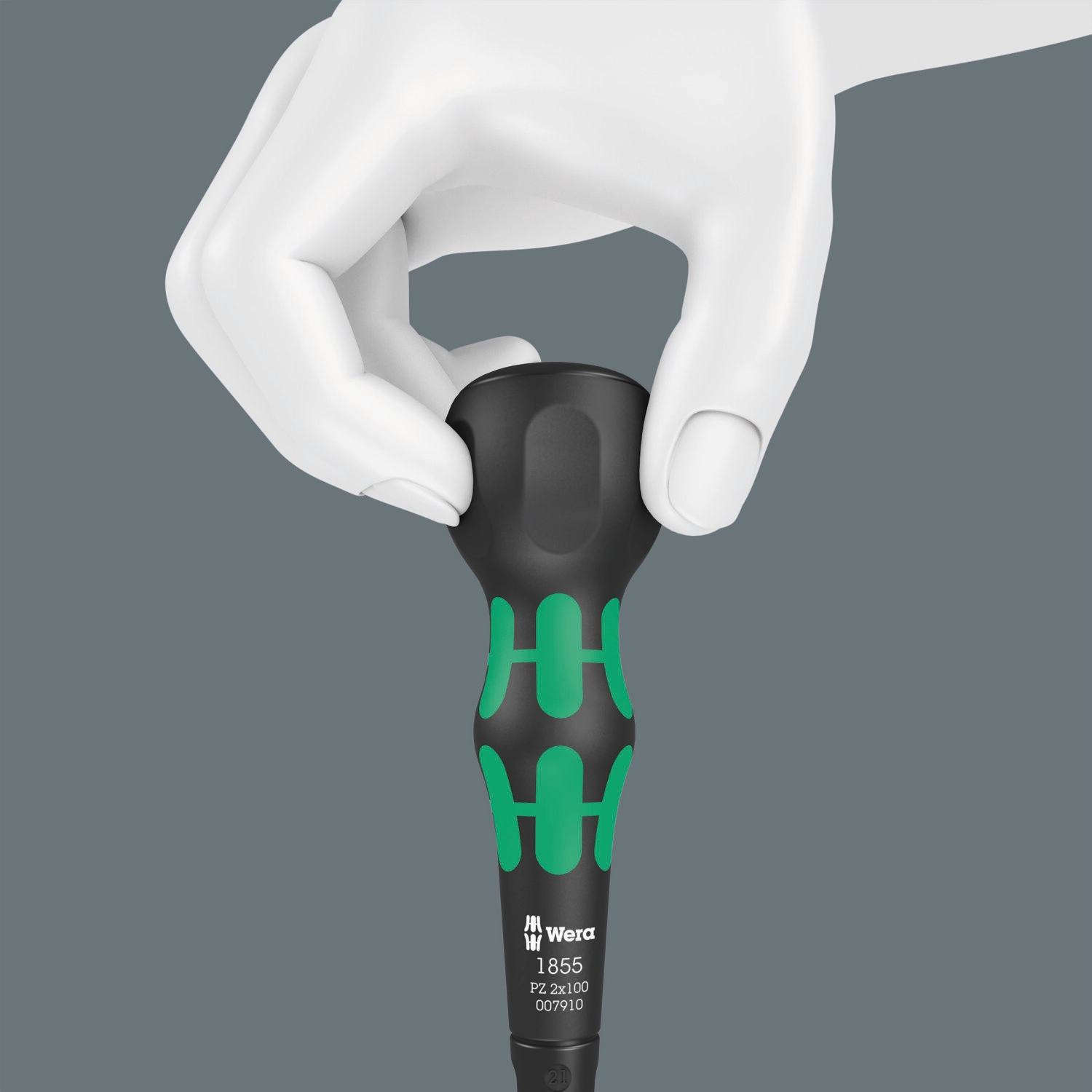 Wera 1855 PZ Kraftform Ball-Grip Pozidriv-Head Screwdriver, PZ2 x 100 mm