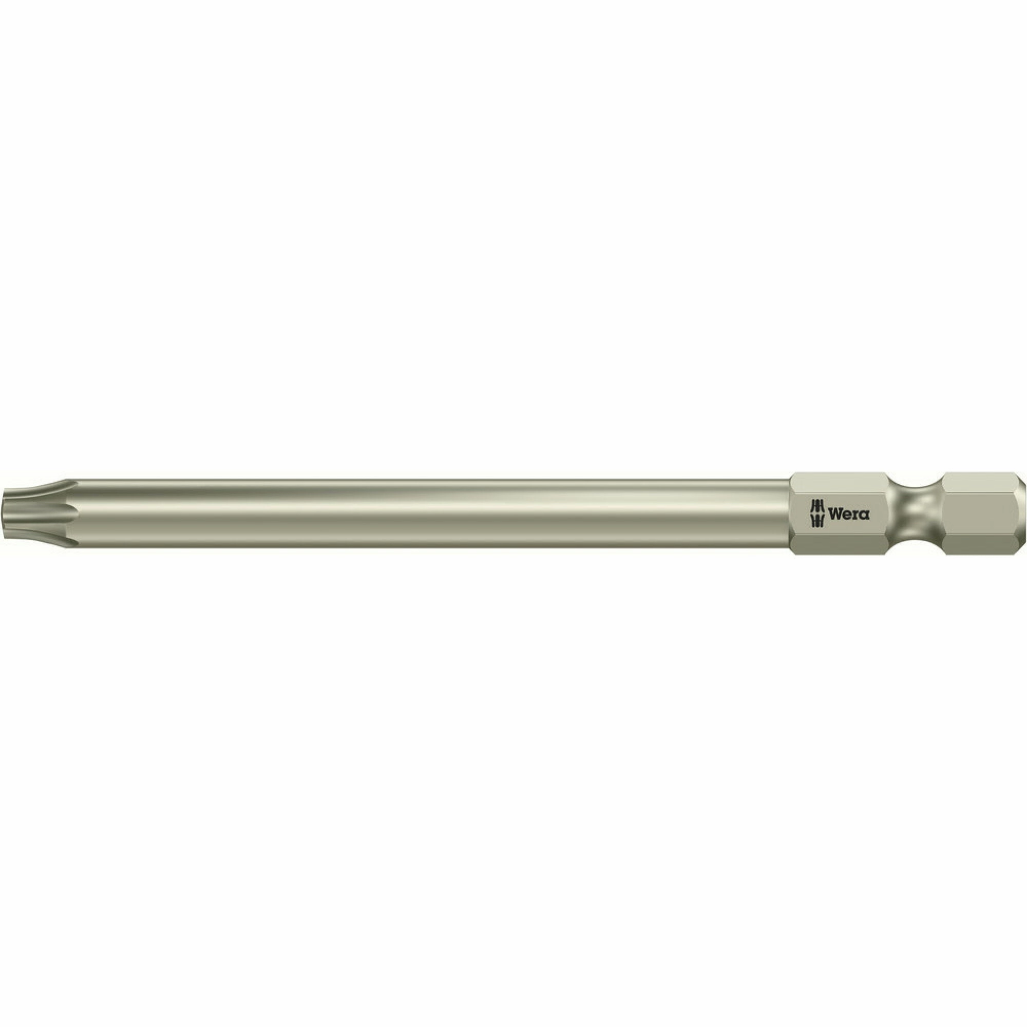 Wera 3867/4 TORX BO bits with bore hole, stainless, TX 10 x 89 mm