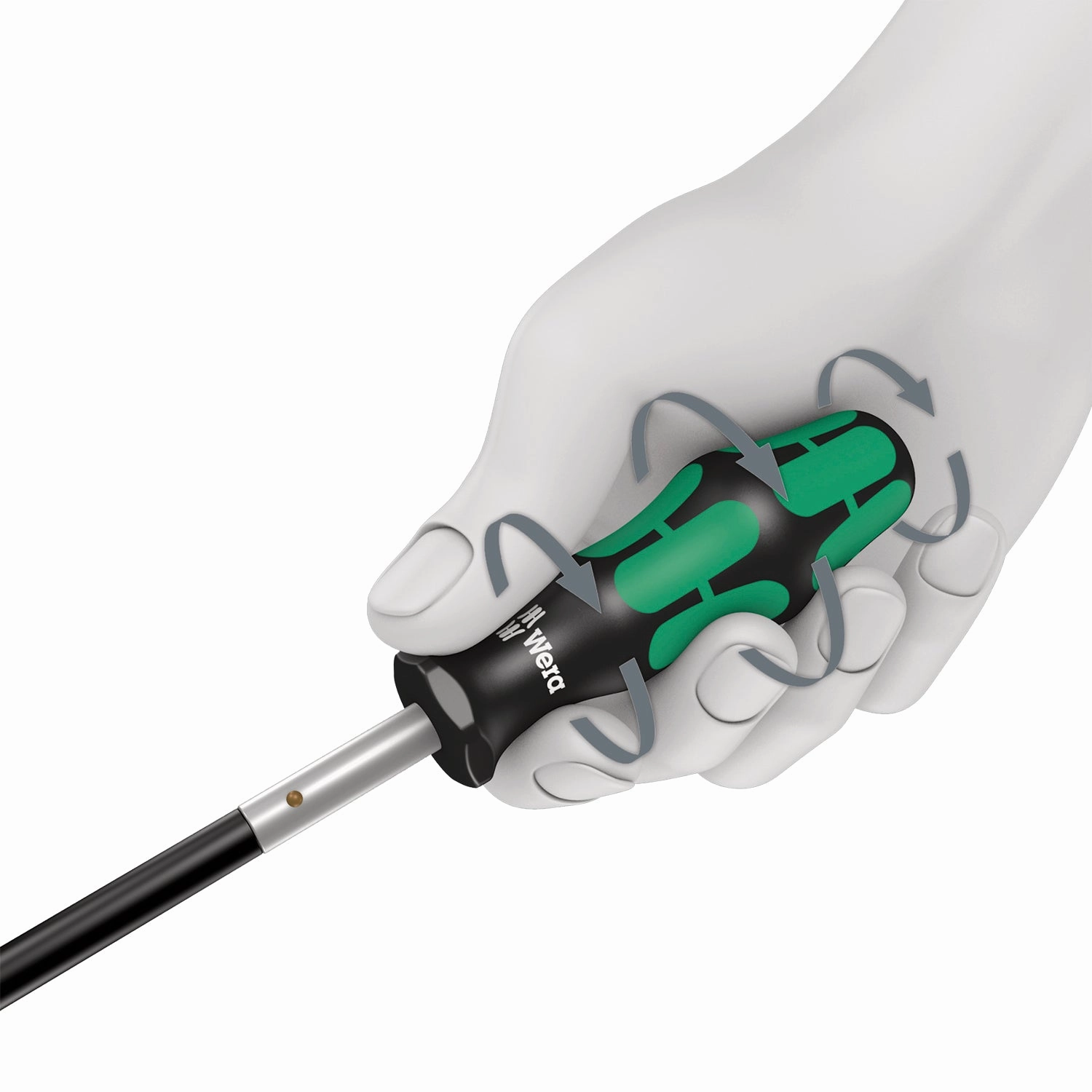 Wera 392 Bitholding screwdriver with flexible shaft, 1/4" x 177 mm