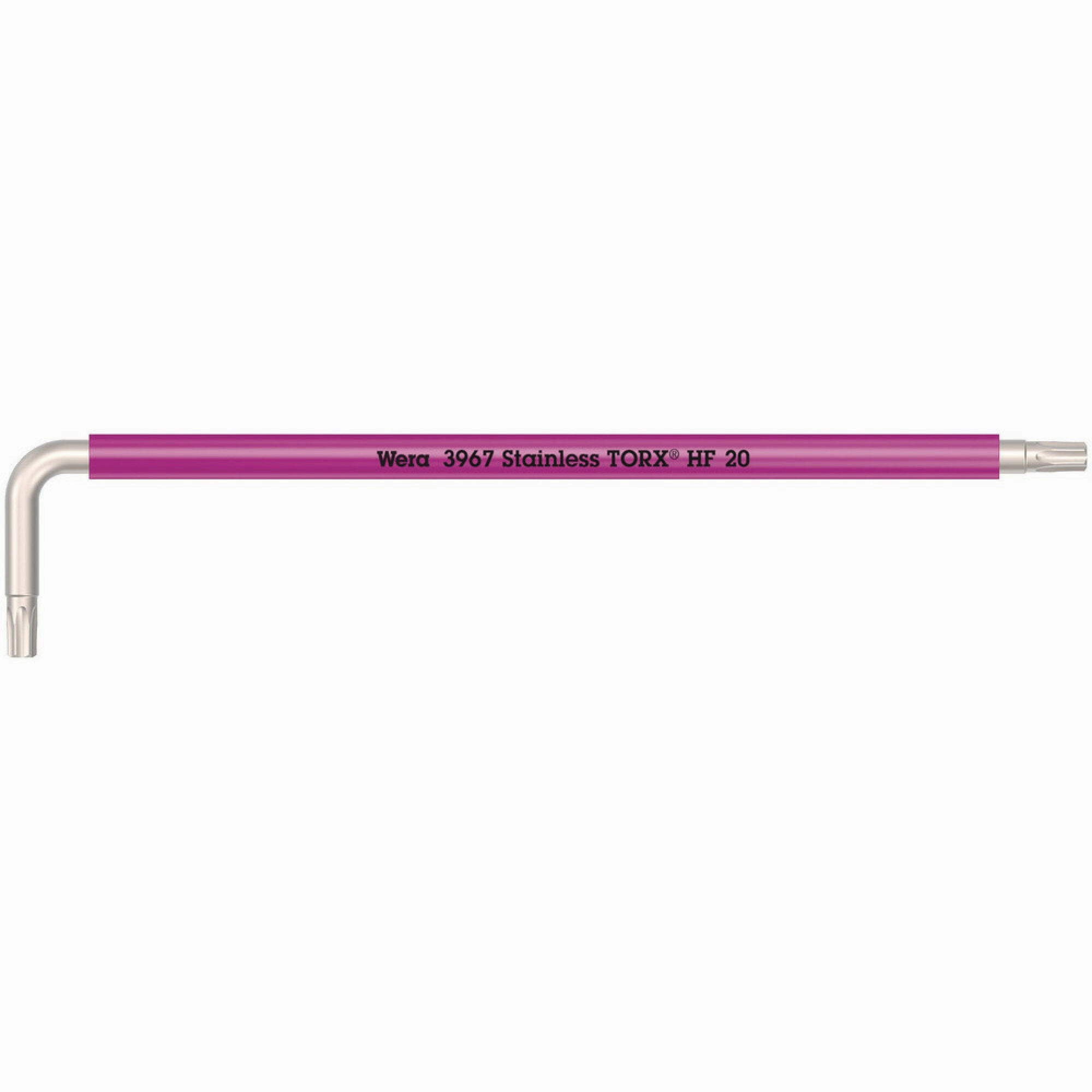 Wera 3967 SXL HF TORX L-key Multicolour with holding function, long, stainless, TX 27 x 172 mm