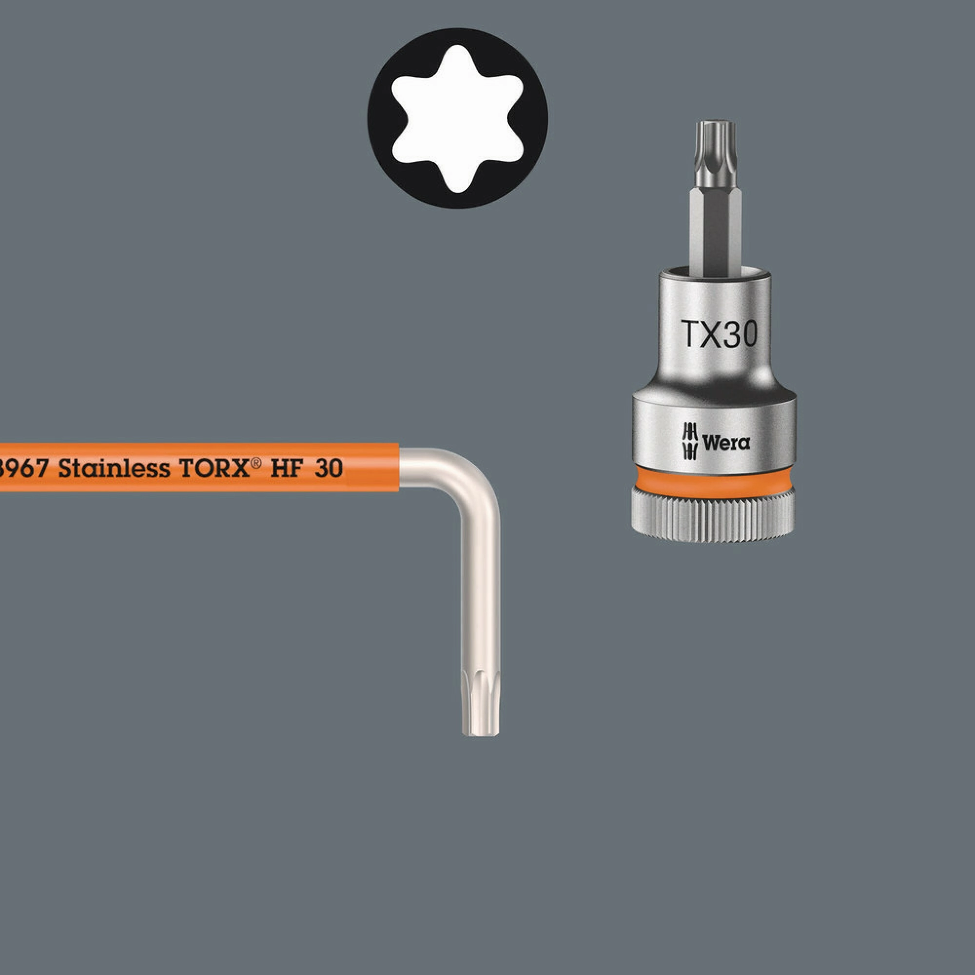 Wera 3967 SXL HF TORX L-key Multicolour with holding function, long, stainless, TX 9 x 101 mm
