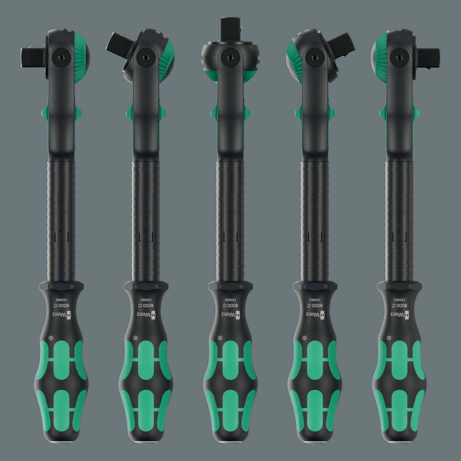 Wera 8000 C Black Edition Zyklop Speed Ratchet with 1/2" Drive
