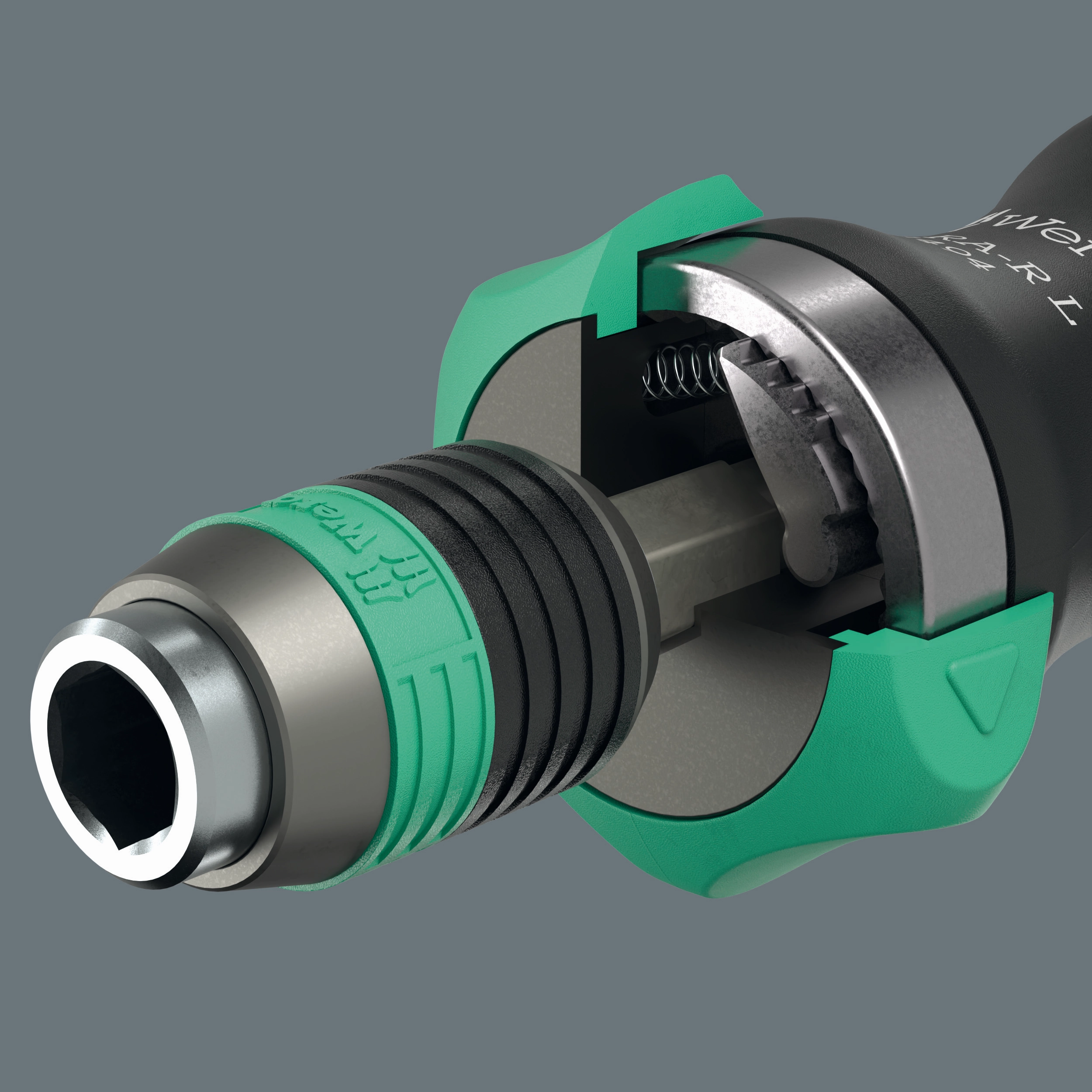 Wera 838 RA-R L Bitholding screwdriver with ratchet functionality, 1/4"