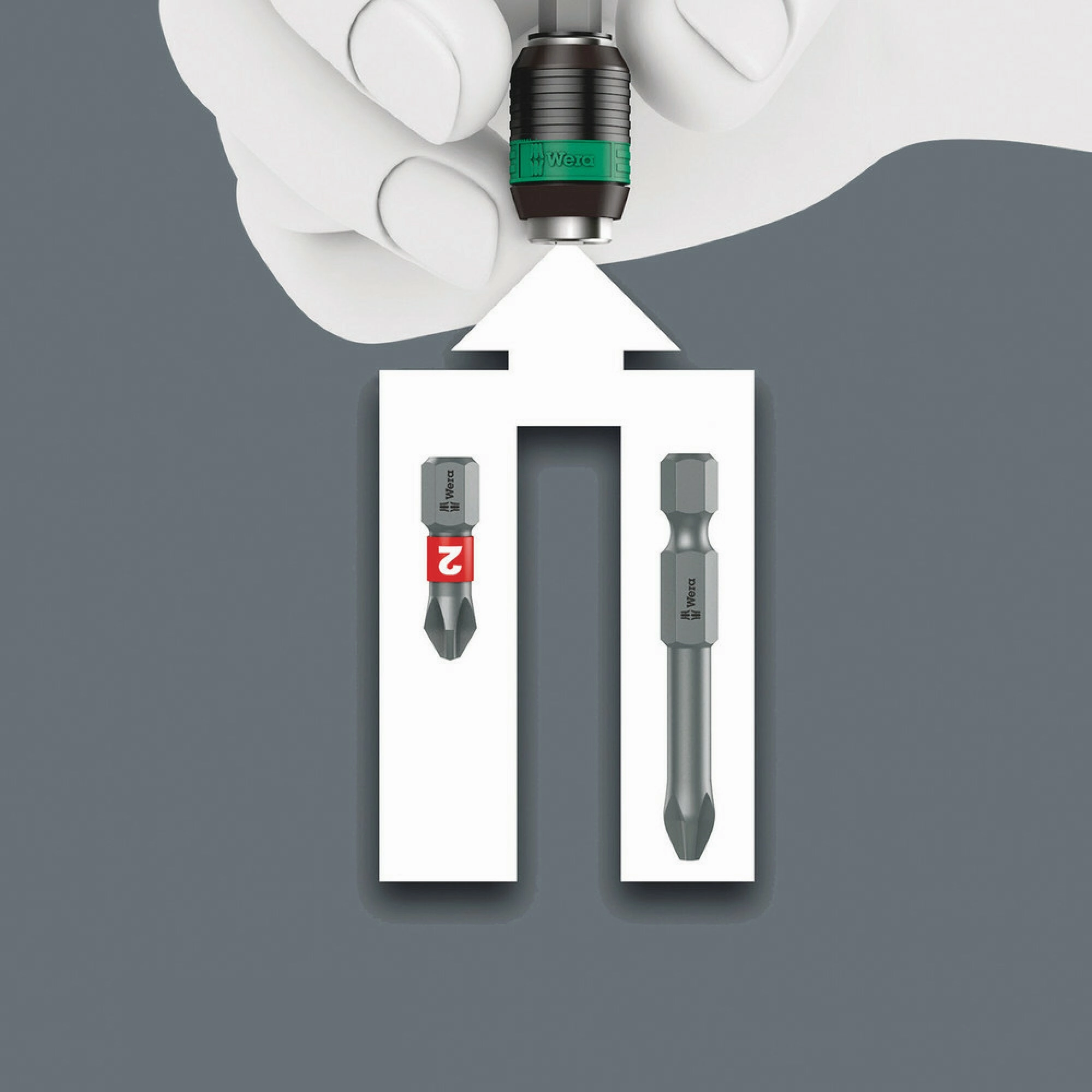 Wera 845/8 1-flute Countersink Bits Set, 8 pieces
