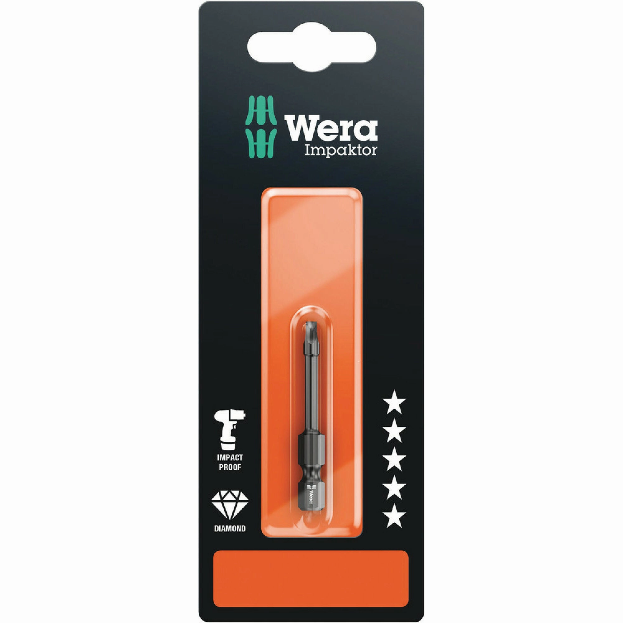 Wera 868/4 IMP DC SB Impaktor Square-Plus bits, # 2 x 50 mm