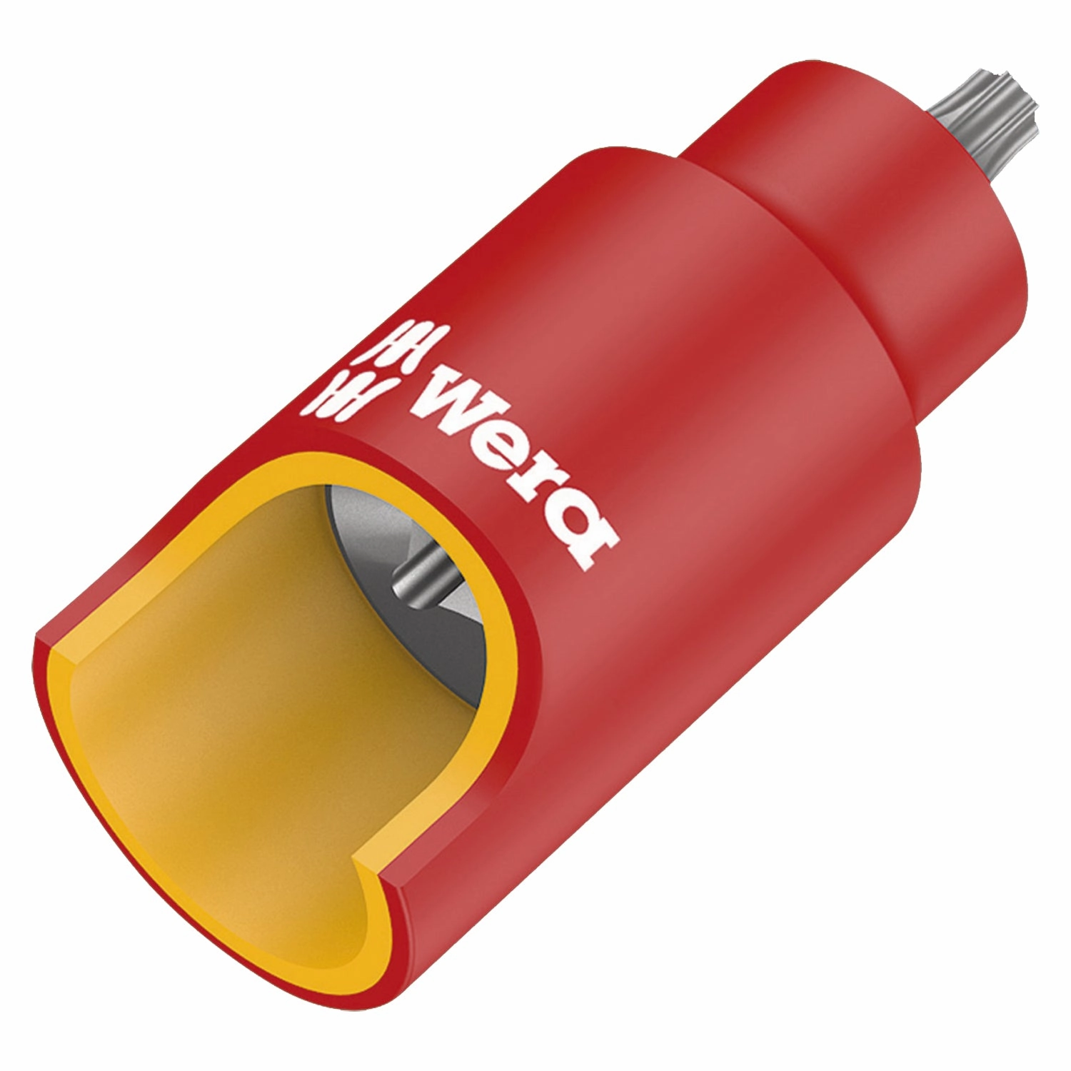Wera 8767 B VDE HF TORX Zyklop bit socket, insulated, with holding function, 3/8" drive, TX 25 x 55 mm