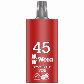 Wera 8767 B VDE HF TORX Zyklop bit socket, insulated, with holding function, 3/8" drive, TX 25 x 55 mm