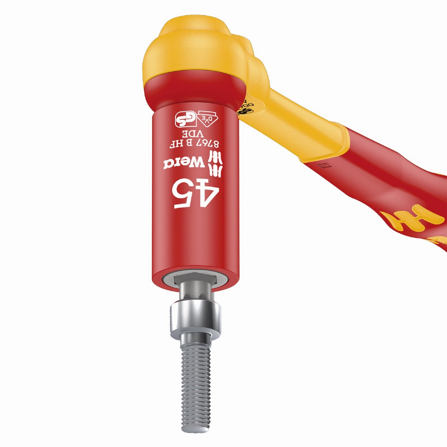 Wera 8767 B VDE HF TORX Zyklop bit socket, insulated, with holding function, 3/8" drive, TX 25 x 55 mm