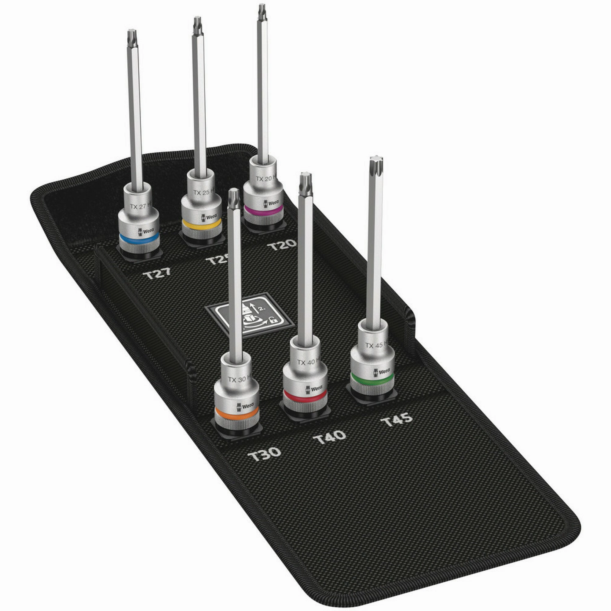 Wera 8767 C TORX HF 2 Zyklop bit socket set with 1/2" drive, with holding function, 6 pieces