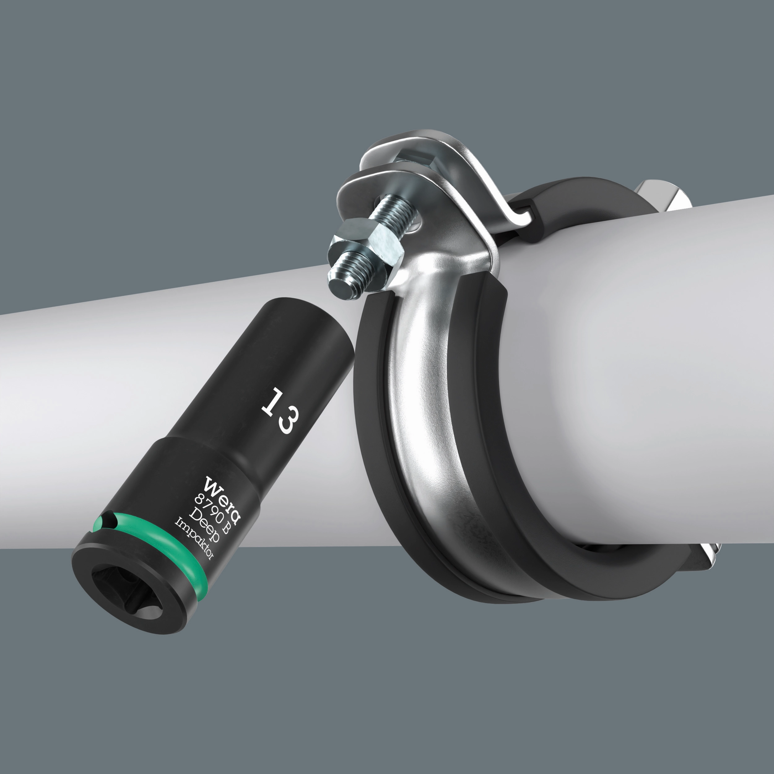 Wera 8790 B Impaktor Deep Socket with 3/8" drive, 19 mm