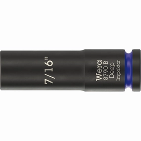 Wera 8790 B Impaktor Deep Socket with 3/8" drive, 7/16"