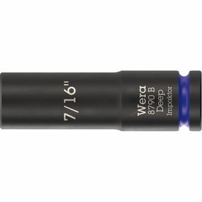 Wera 8790 B Impaktor Deep Socket with 3/8" drive, 7/16"