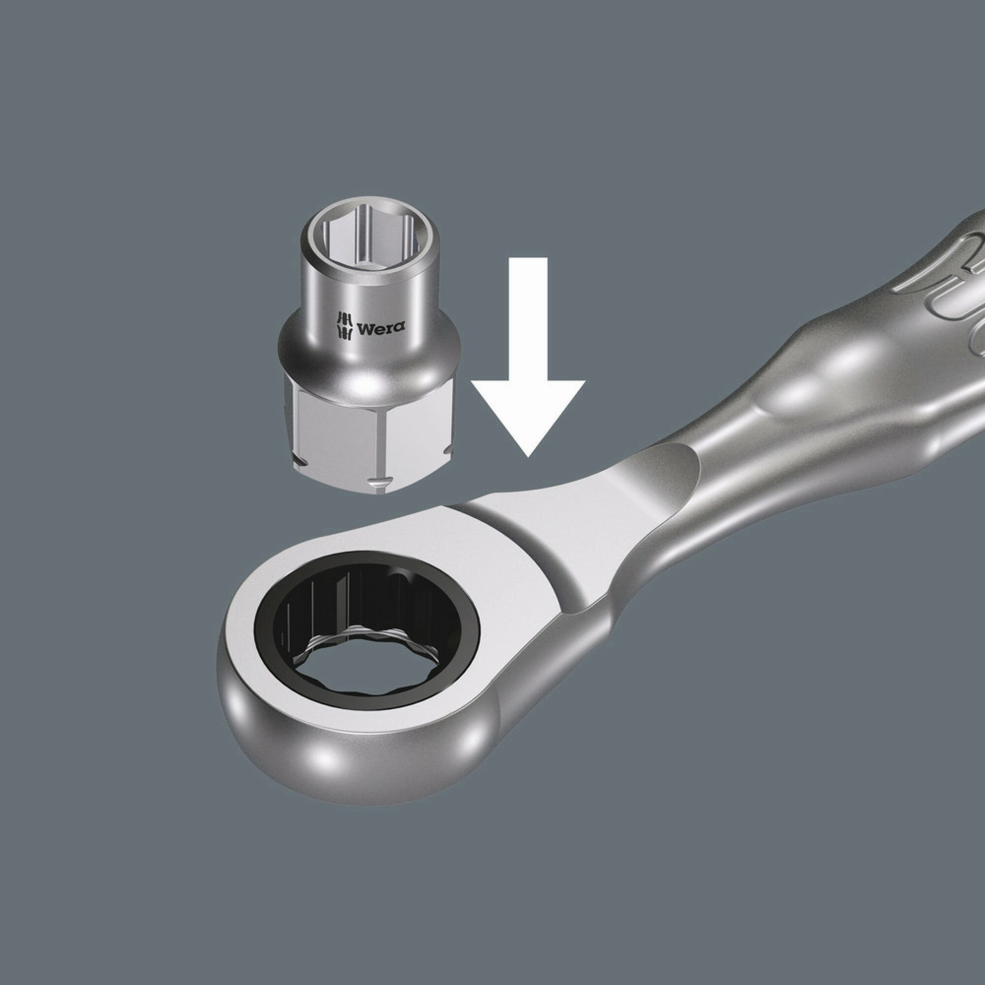 Wera 8790 FA Zyklop socket with 1/4" and Hexagon 11 drive, 13 mm