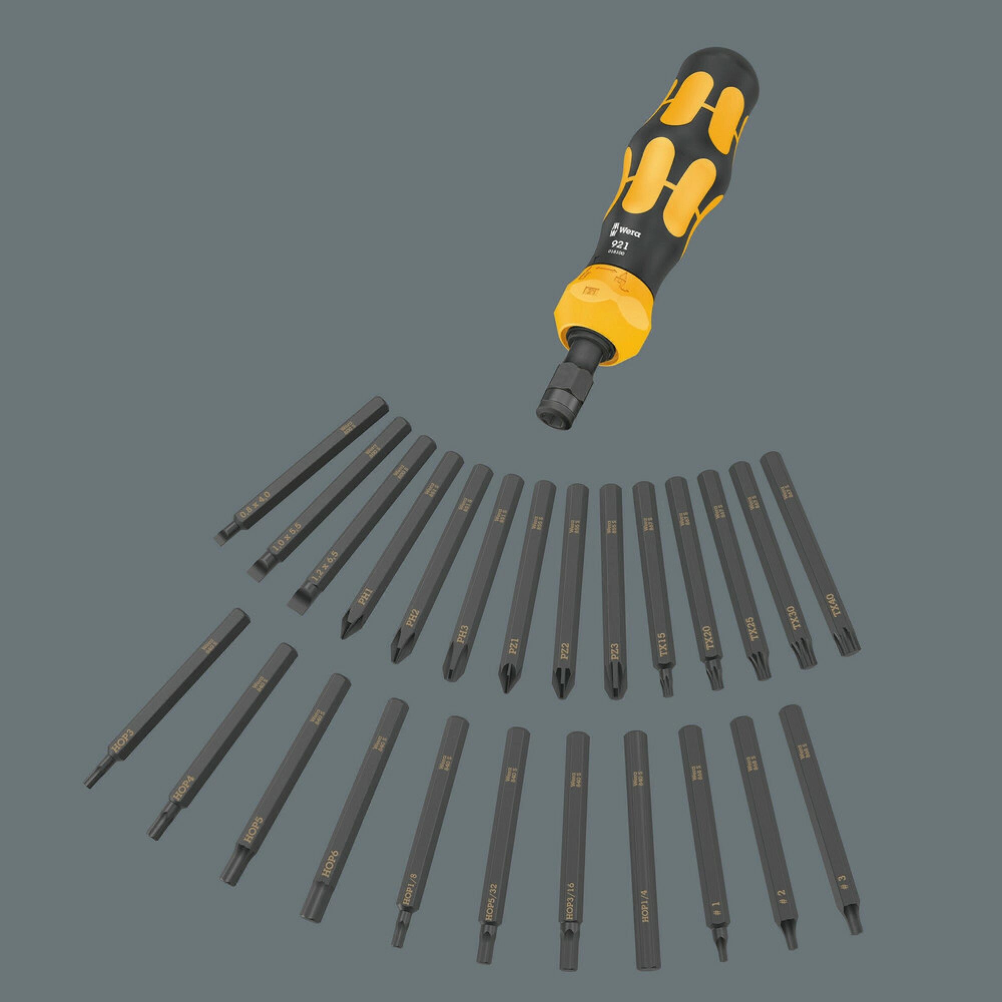 Wera 921 Kraftform Plus impact screwdriver - series 900, 1/4" x 163.5 mm