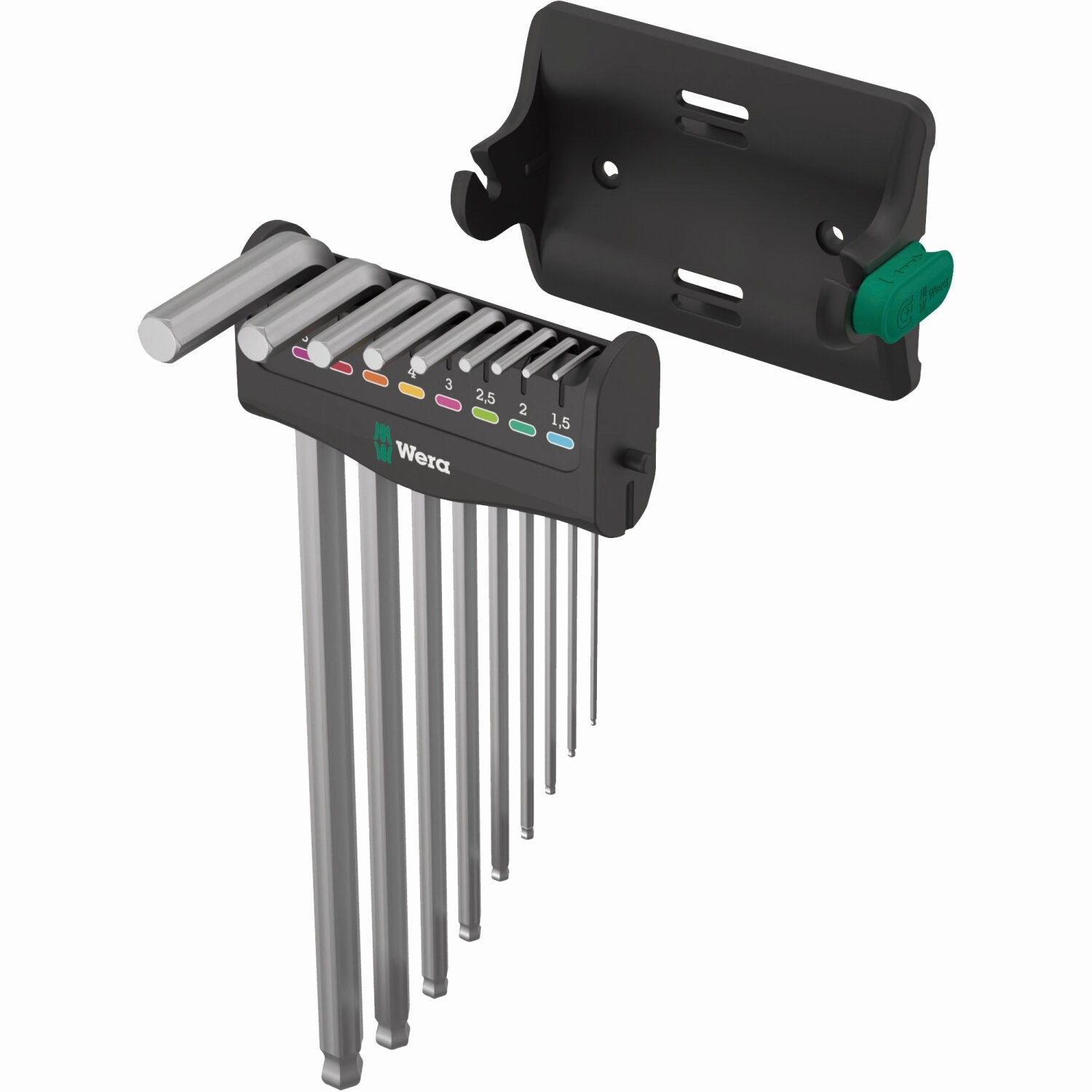 Wera 950/9 Hex-Plus 8 L-key set, metric, chrome-plated