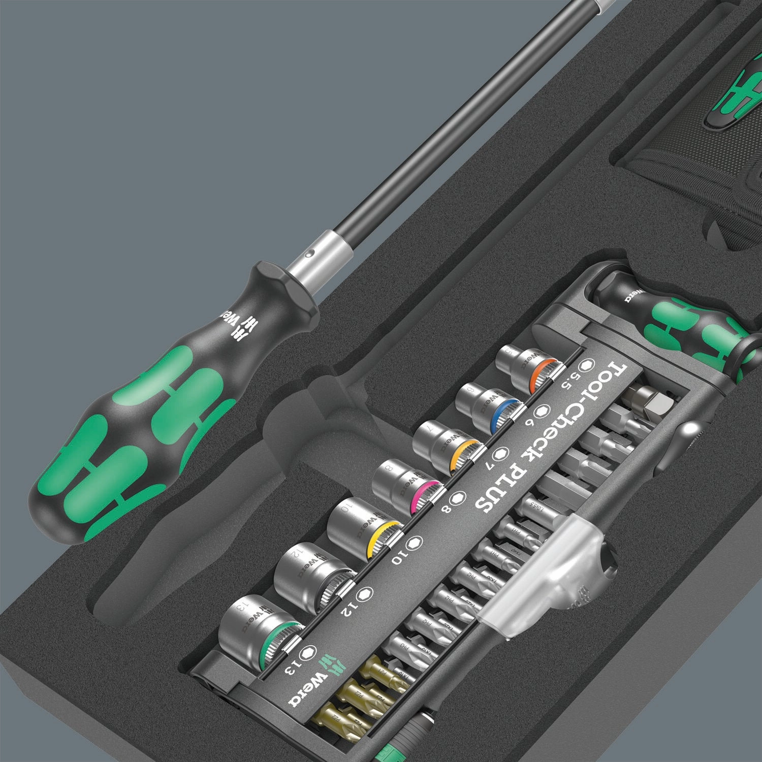 Wera 9750 Foam Insert Kraftform Kompakt and Tool-Check Plus Set 1, 57 Pc.
