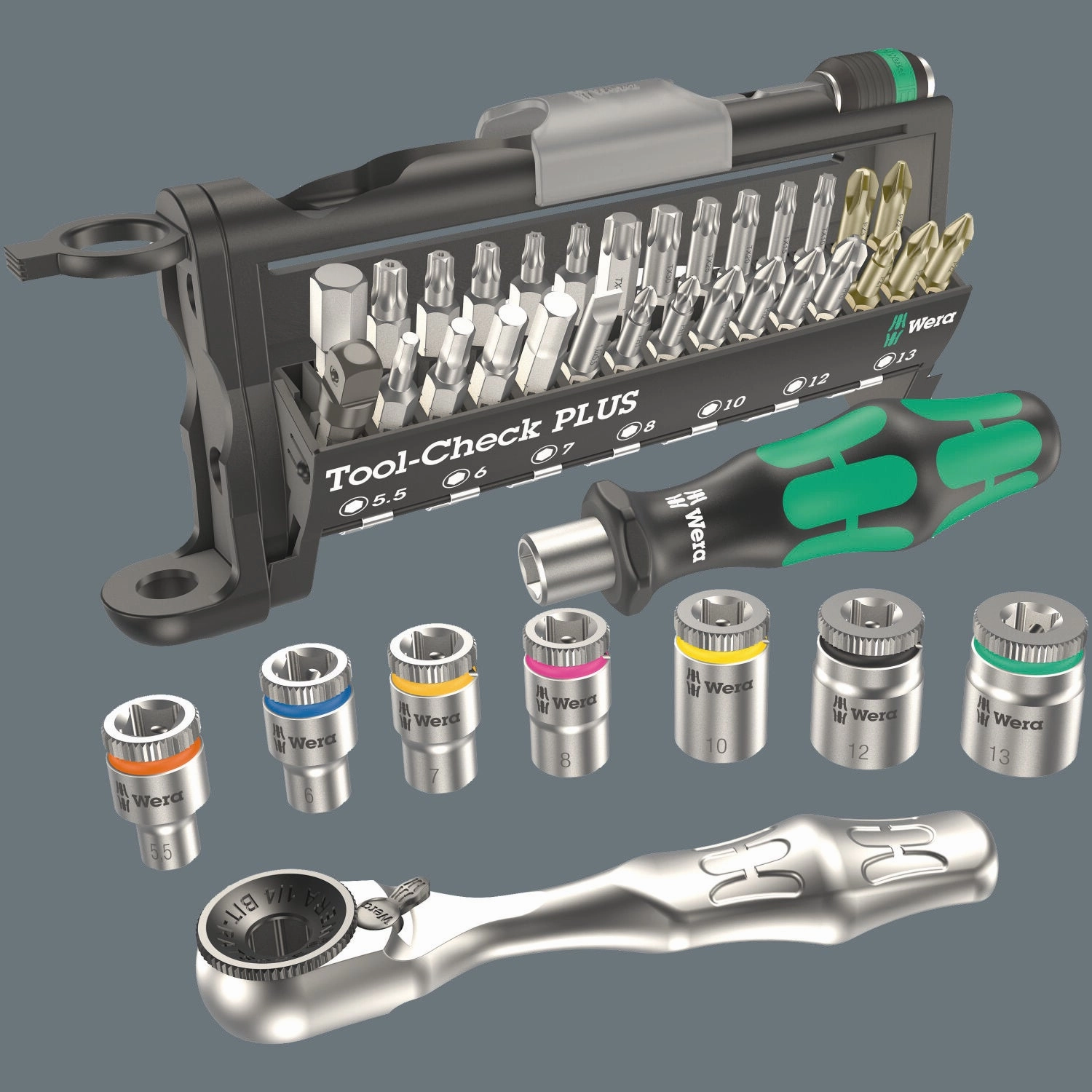 Wera 9750 Foam Insert Kraftform Kompakt and Tool-Check Plus Set 1, 57 Pc.