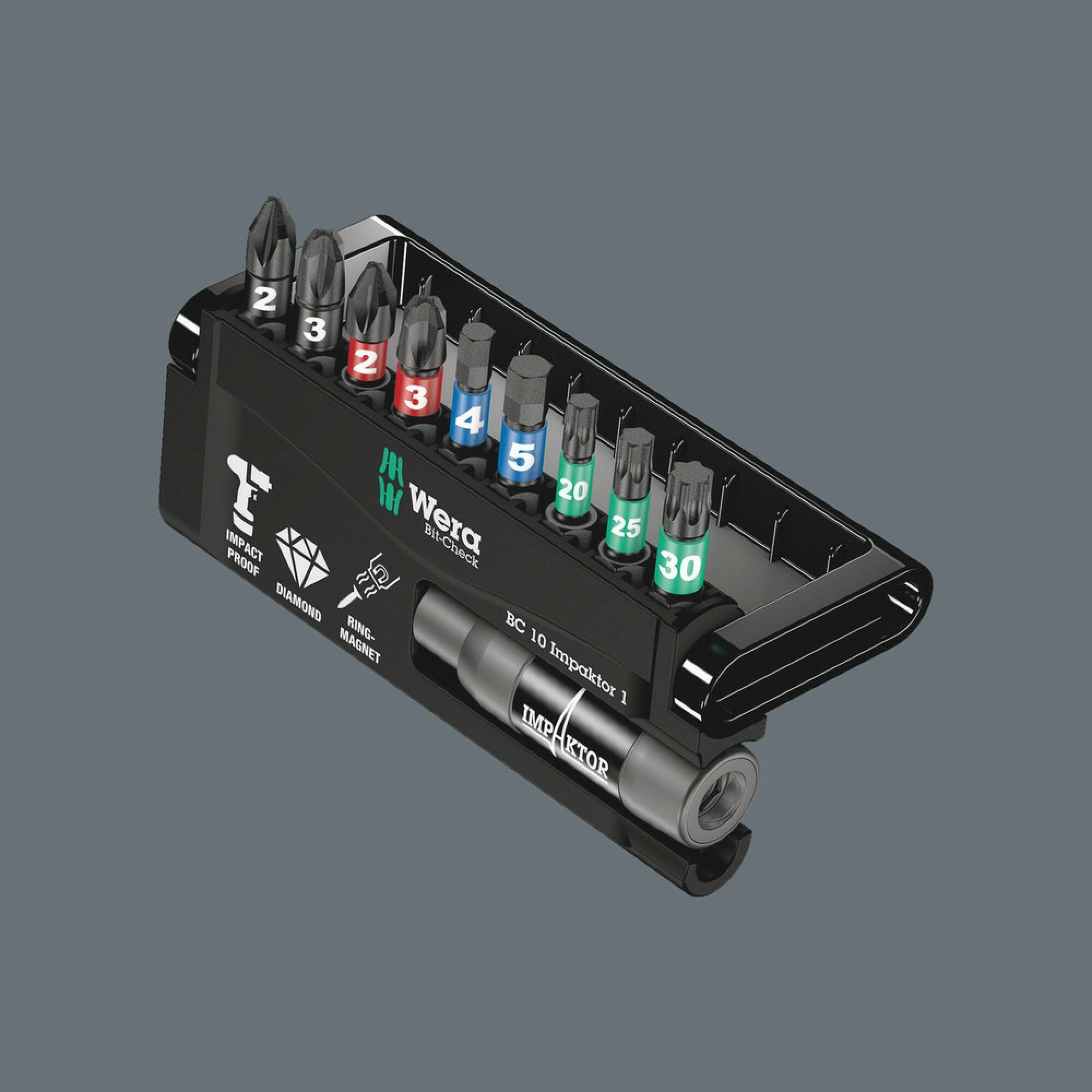 Wera Bit-Check 10 Impaktor 1, 10 pieces
