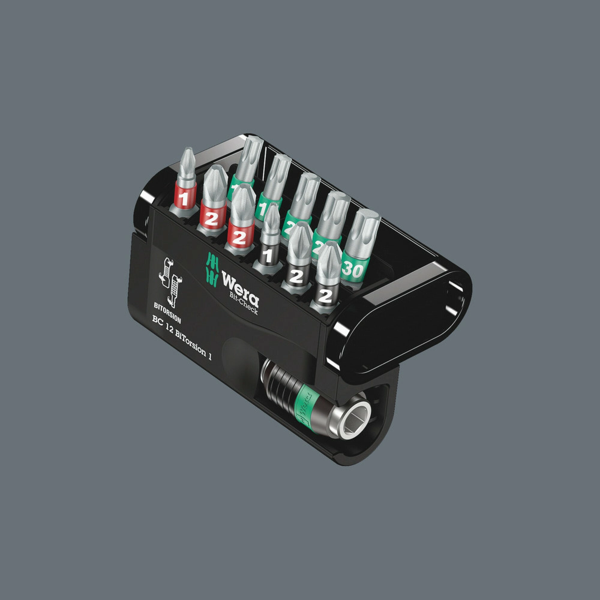 Wera Bit-Check 12 BiTorsion 1 SB, 12 pieces