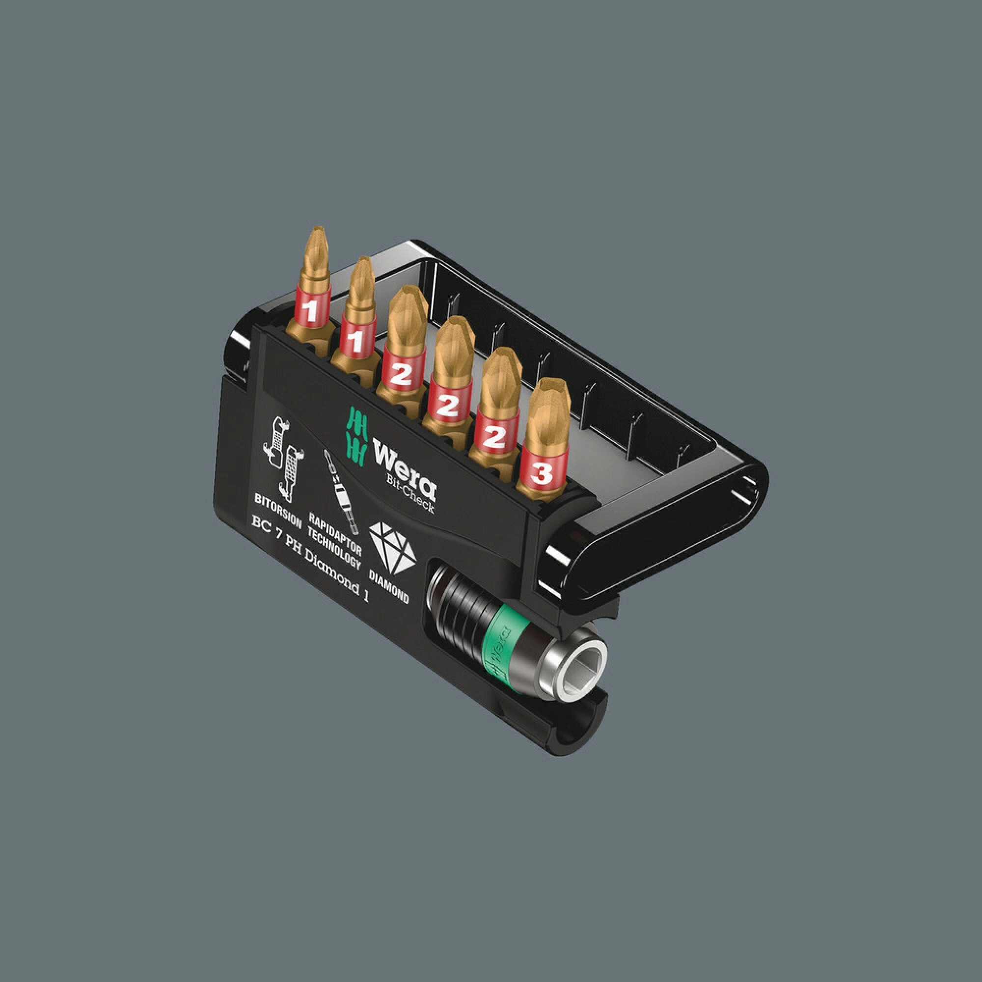 Wera Bit-Check 7 PH Diamond 1, 7 pieces