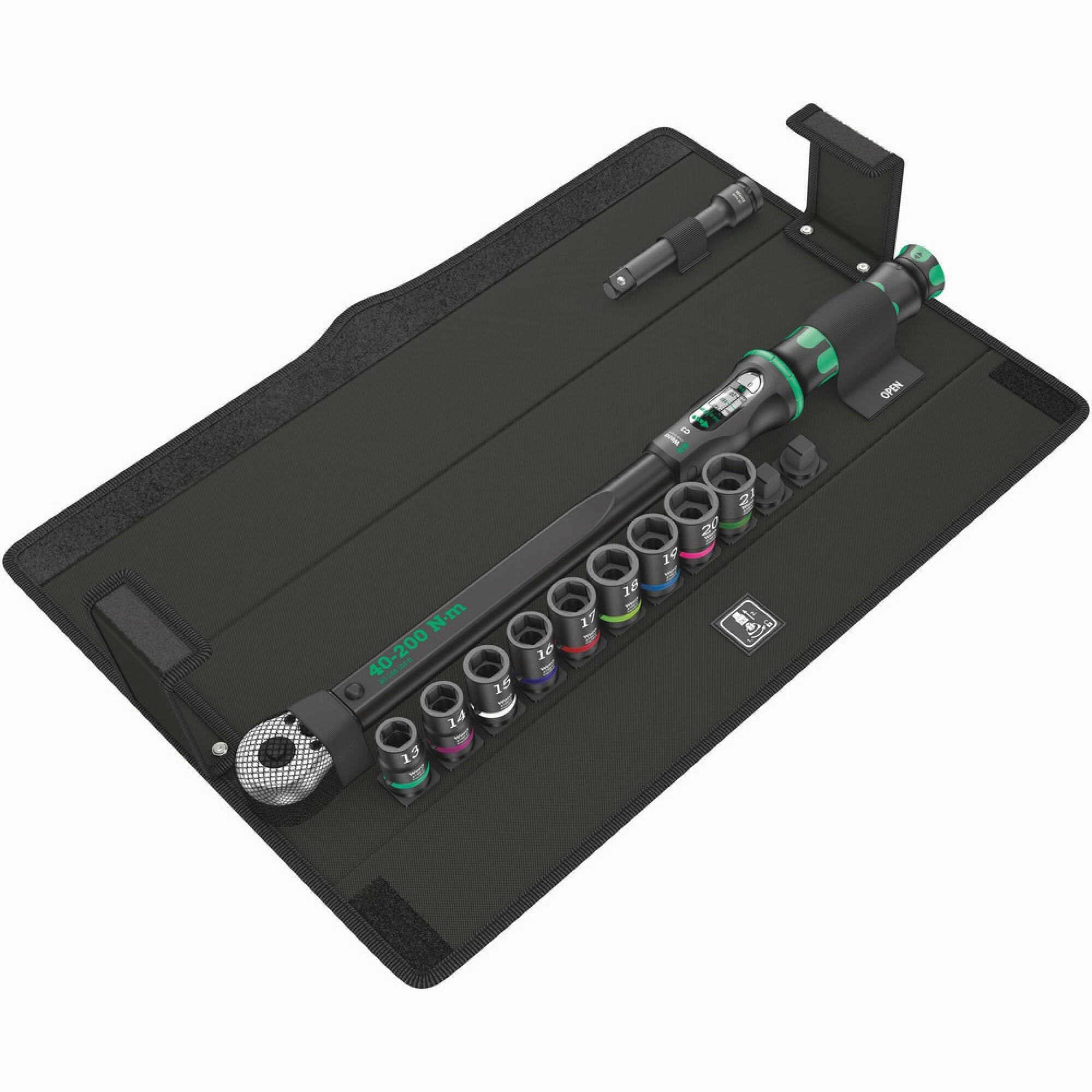 Wera Click-Torque C 3 set 2 for cement screwdriving, 40-200 Nm, 11 pieces