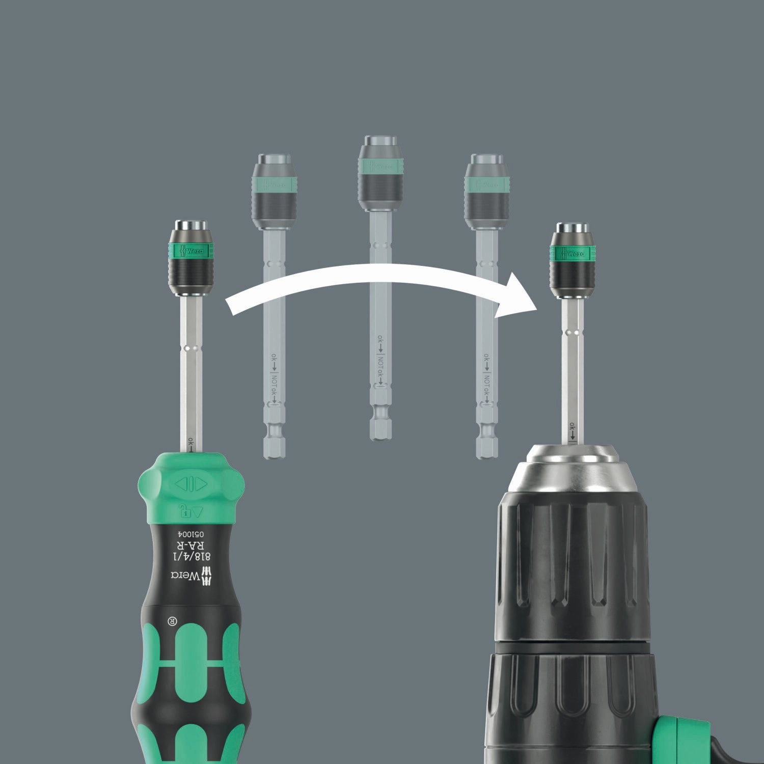 Wera Kraftform Kompakt 20 RA-R with Pouch, 6 Pc.