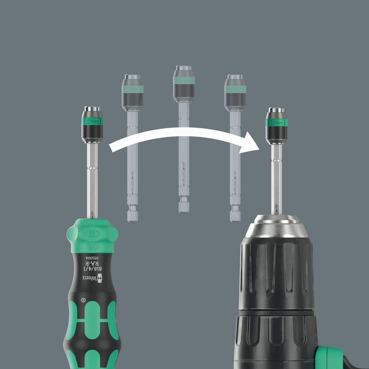 Wera Kraftform Kompakt 28 RA with Pouch, 6 Pc.