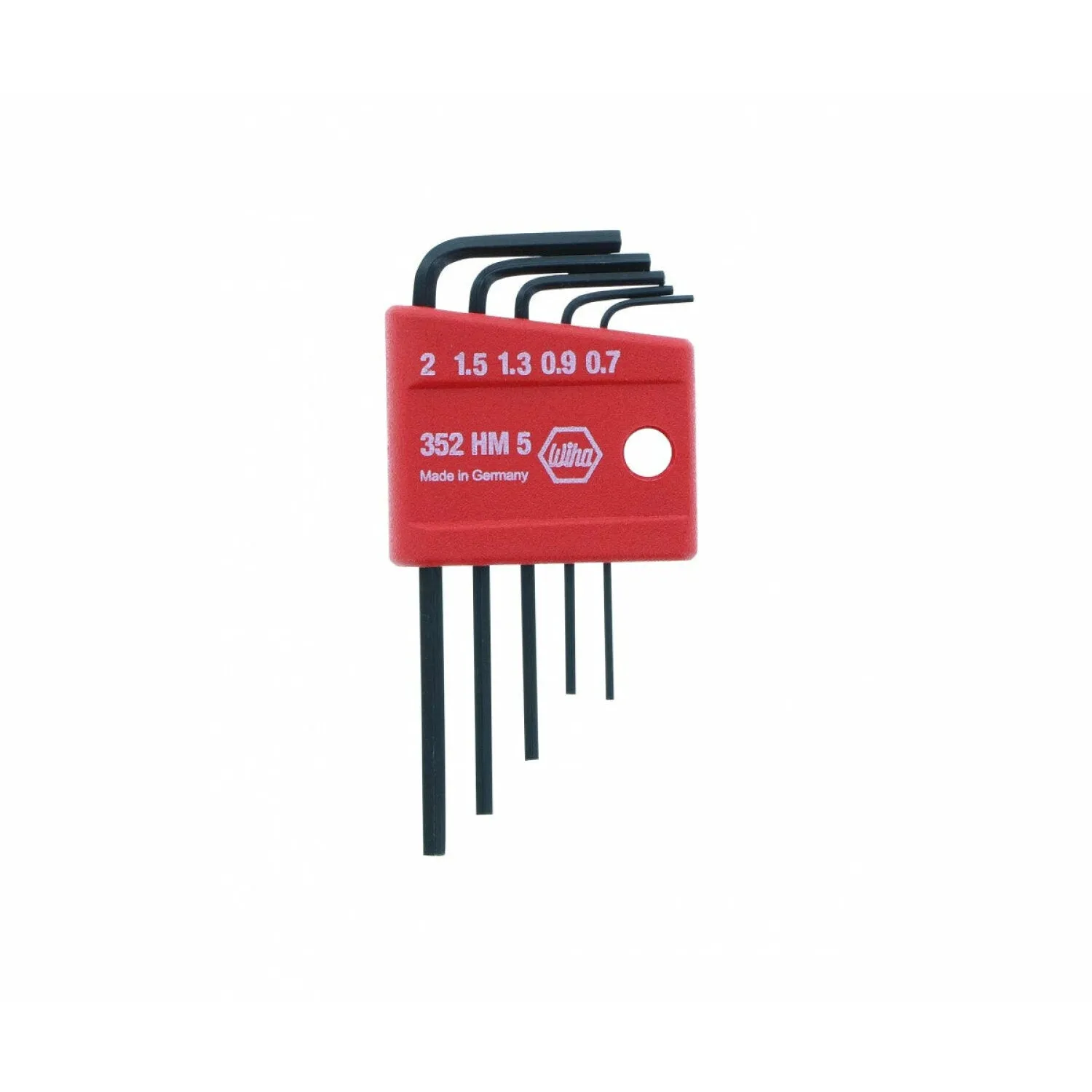 Wiha Tools 35392 5 Piece Mini Hex L-Key Short Arm Set - Metric