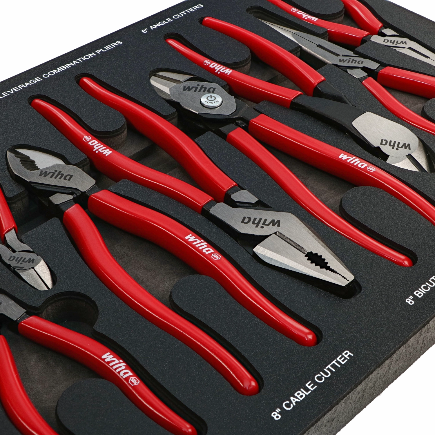 Wiha 34682 8 Piece Classic Grip Pliers and Cutters Tray Set