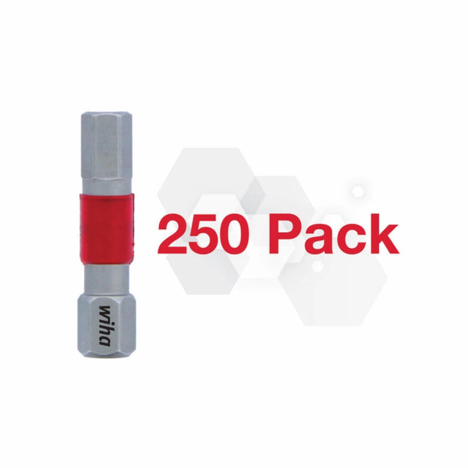 Wiha 76560, Impact Power Bit Hex 5.0mm - 250 Pk