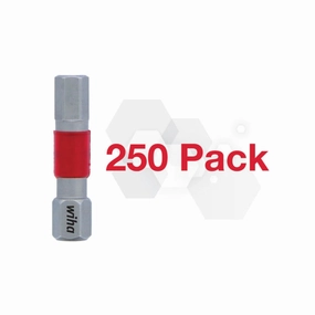 Wiha 76560, Impact Power Bit Hex 5.0mm - 250 Pk