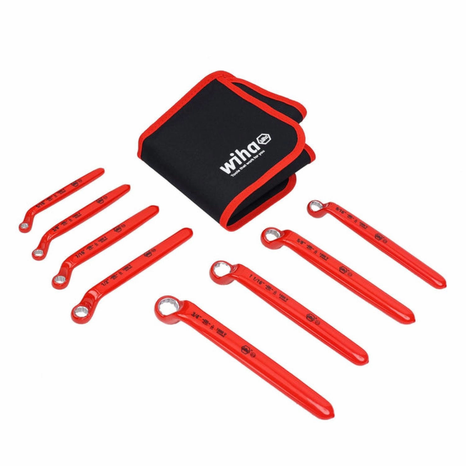 Wiha Tools 21096 Insulated Deep Offset Wrench 8 Piece Inch Set