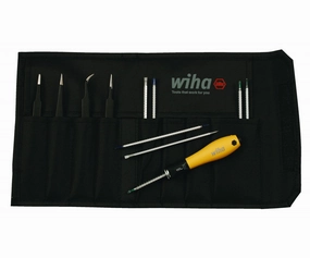Wiha Tools 26970 ESD Safe System 4 Drive-Loc Set With Tweezers 12-Piece