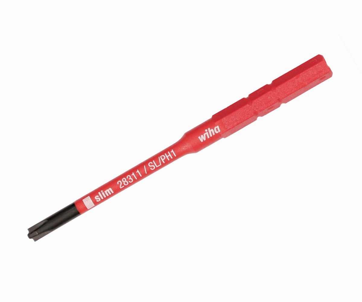 Wiha Tools 28327 #1 x 75mm Insulated SlimLine Xeno Torque Screwdriver Blade