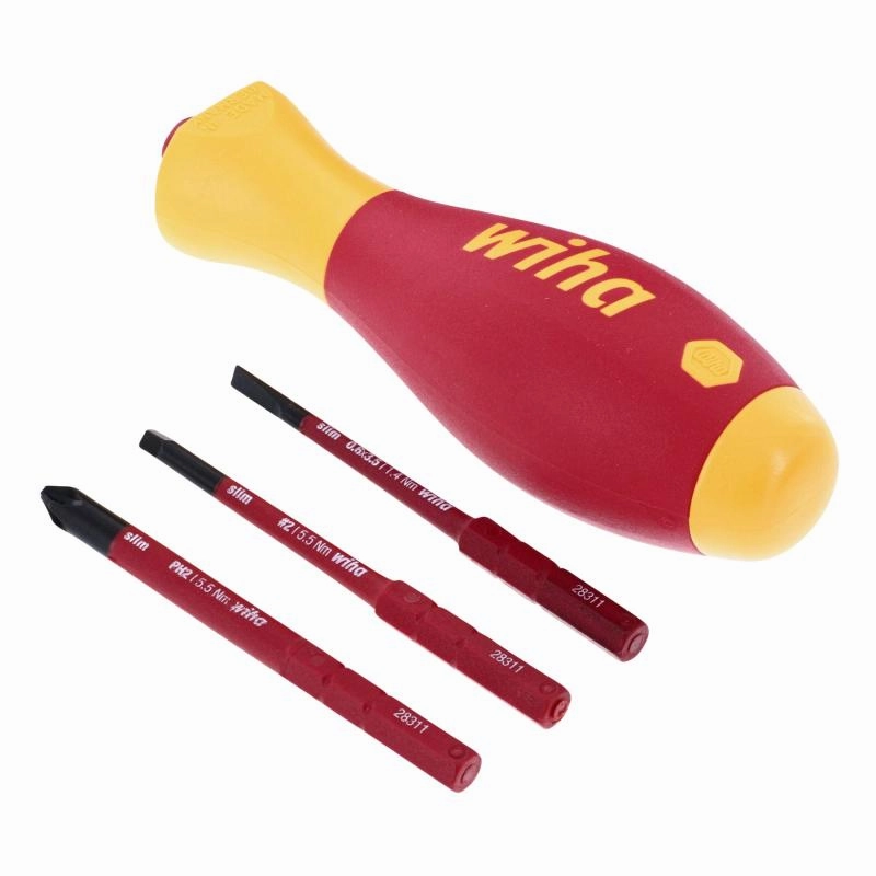 Wiha Tools 28328 4 PC SlimLine Blade & SoftFinish Blade Holder