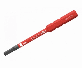 Wiha Tools 28338 6mm x 75mm Insulated Slim Hex Torque Screwdriver Blade