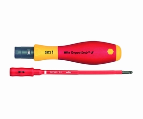 Wiha Tools 28750 Insulated TorqueVario-S Handle 5 - 18 in/lbs with Slimline Blade Holder
