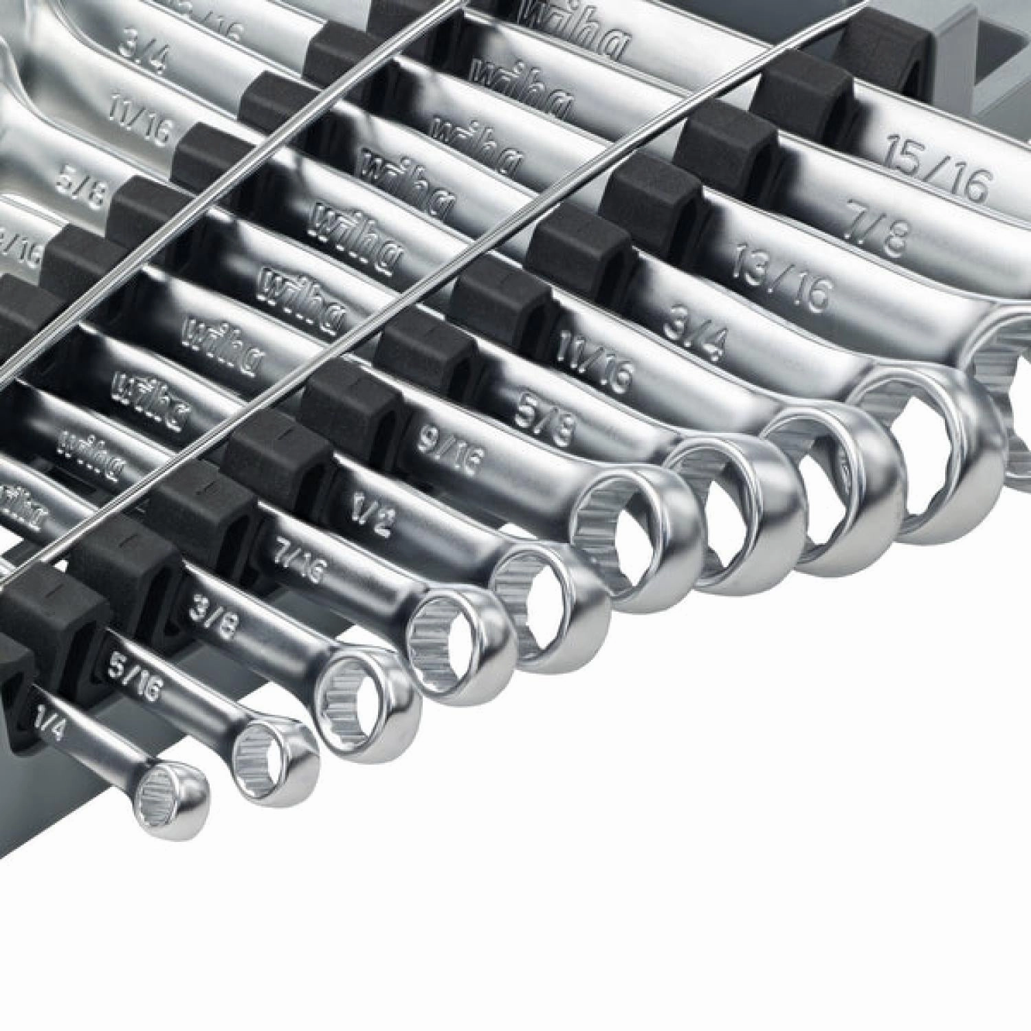 Wiha Tools 30481 Combination Wrench Set - Metric and SAE 24 Piece