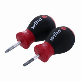 Wiha Tools 31190 #1   4mm 2 Piece SoftFinish Stubby Slotted/Phillips Set