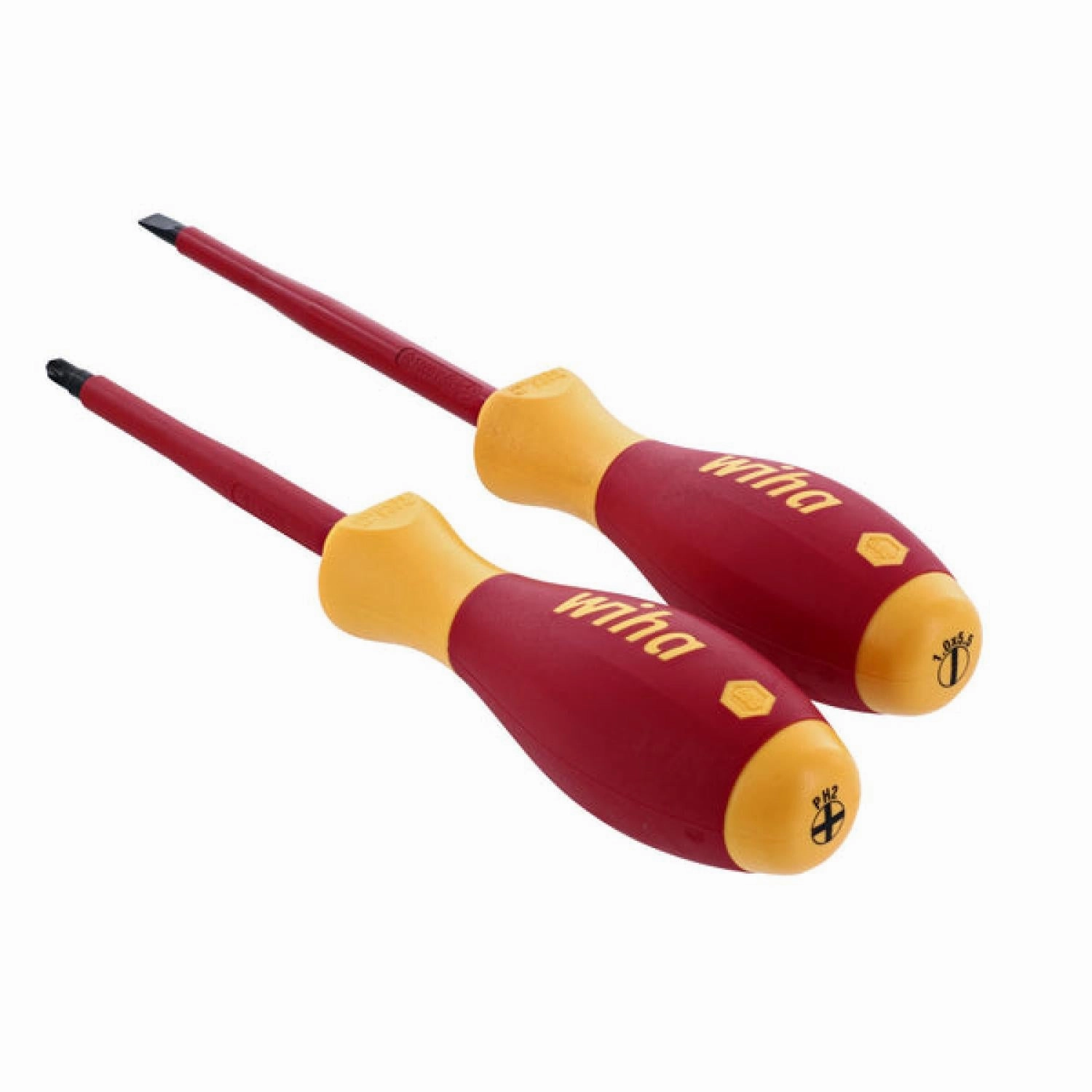 Wiha Tools 32105 Insulated 5.5mm Slotted   #2 Phillips Screwdriver Set