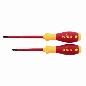 Wiha Tools 32105 Insulated 5.5mm Slotted   #2 Phillips Screwdriver Set
