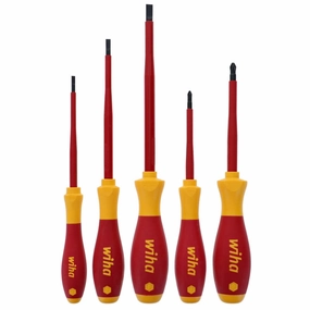 Wiha Tools 32194 5 Piece Insulated SlimLine Screwdriver Set