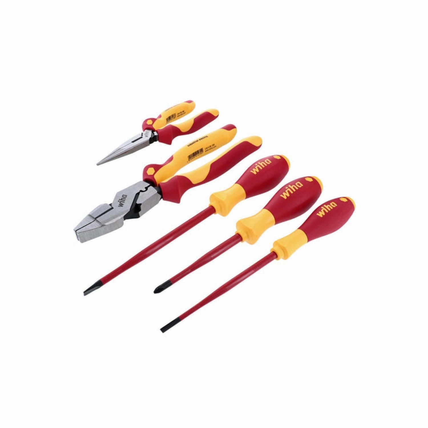 Wiha Tools 32875 Insulated Pliers / Cutters / SlimLine Screwdriver Set, 5 Pc.