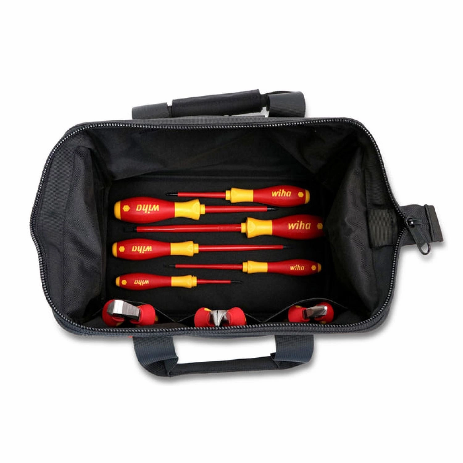 Wiha Tools 32892 Insulated Pliers/Cutters/Screwdrivers 10 Piece Set in Canvas Pouch