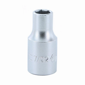 Wiha Tools 33307 1/4 Inch Drive Socket, 6 Point, 7/32 Inch