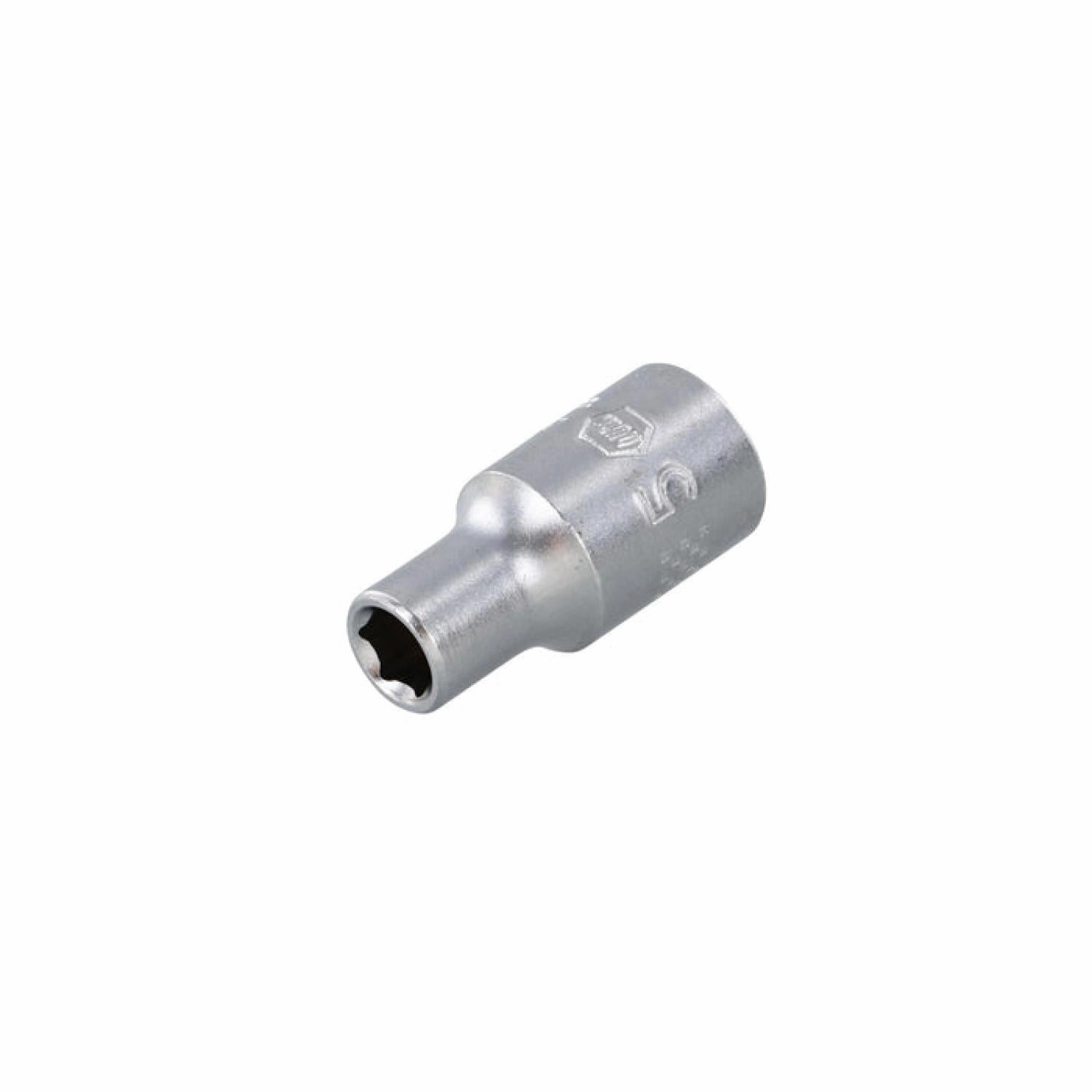 Wiha Tools 33317 6 Point - 1/4 Inch Drive Socket - 5.0mm x 25mm