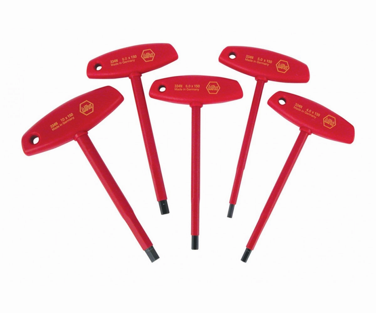 Wiha Tools 33478 Insulated T-Handle Hex Metric 5 Piece Set