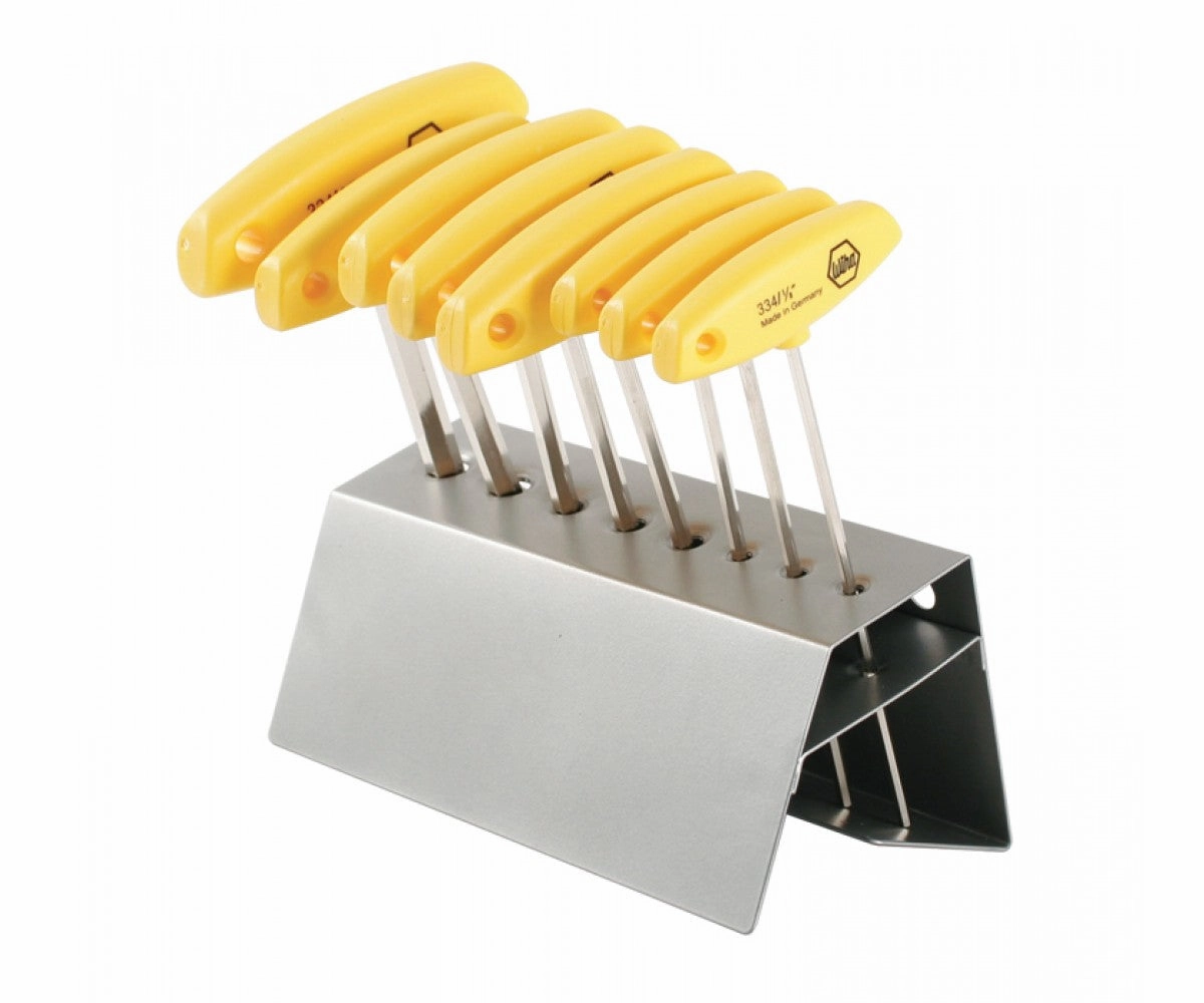 Wiha Tools 33484 Hex T-Handle Inch 8 Piece Set in Metal Stand